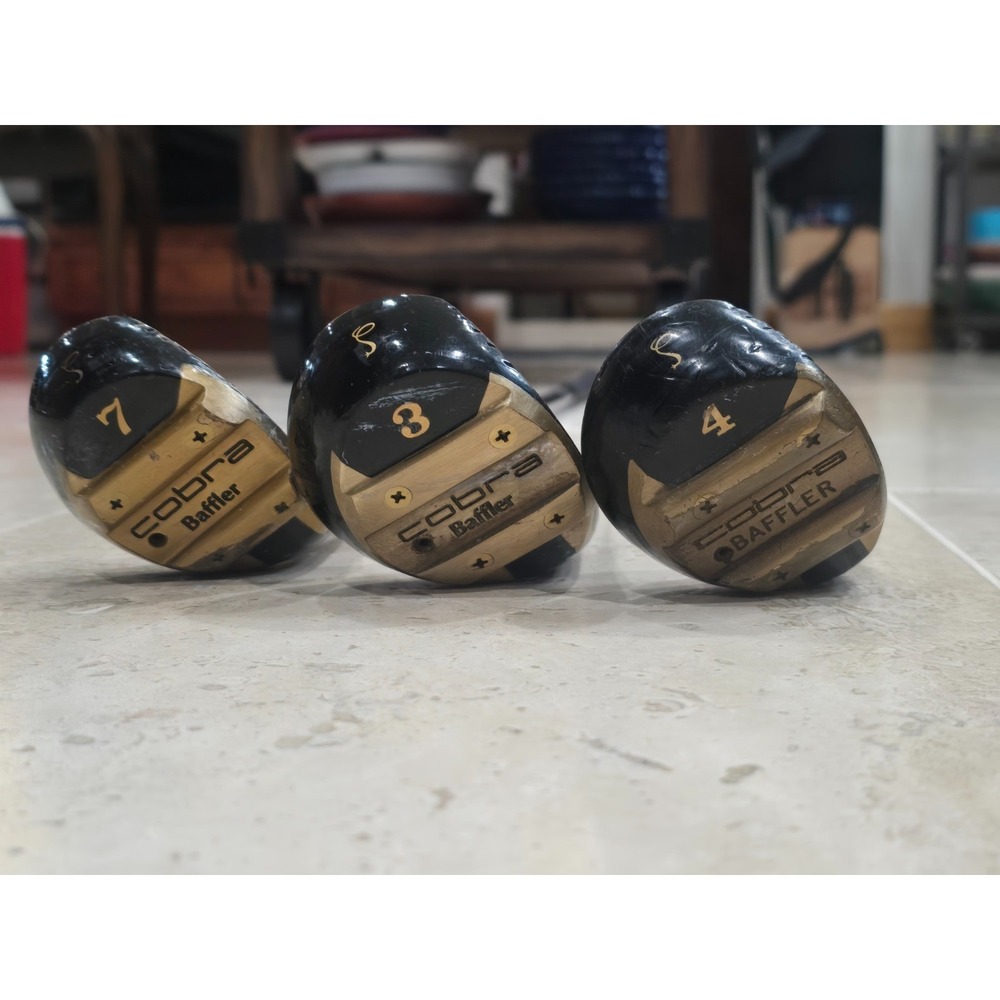 Vintage Cobra Baffler #3, #4. #7 Fairway Wood RH 42" Lot of 3 Golf‎ Clubs